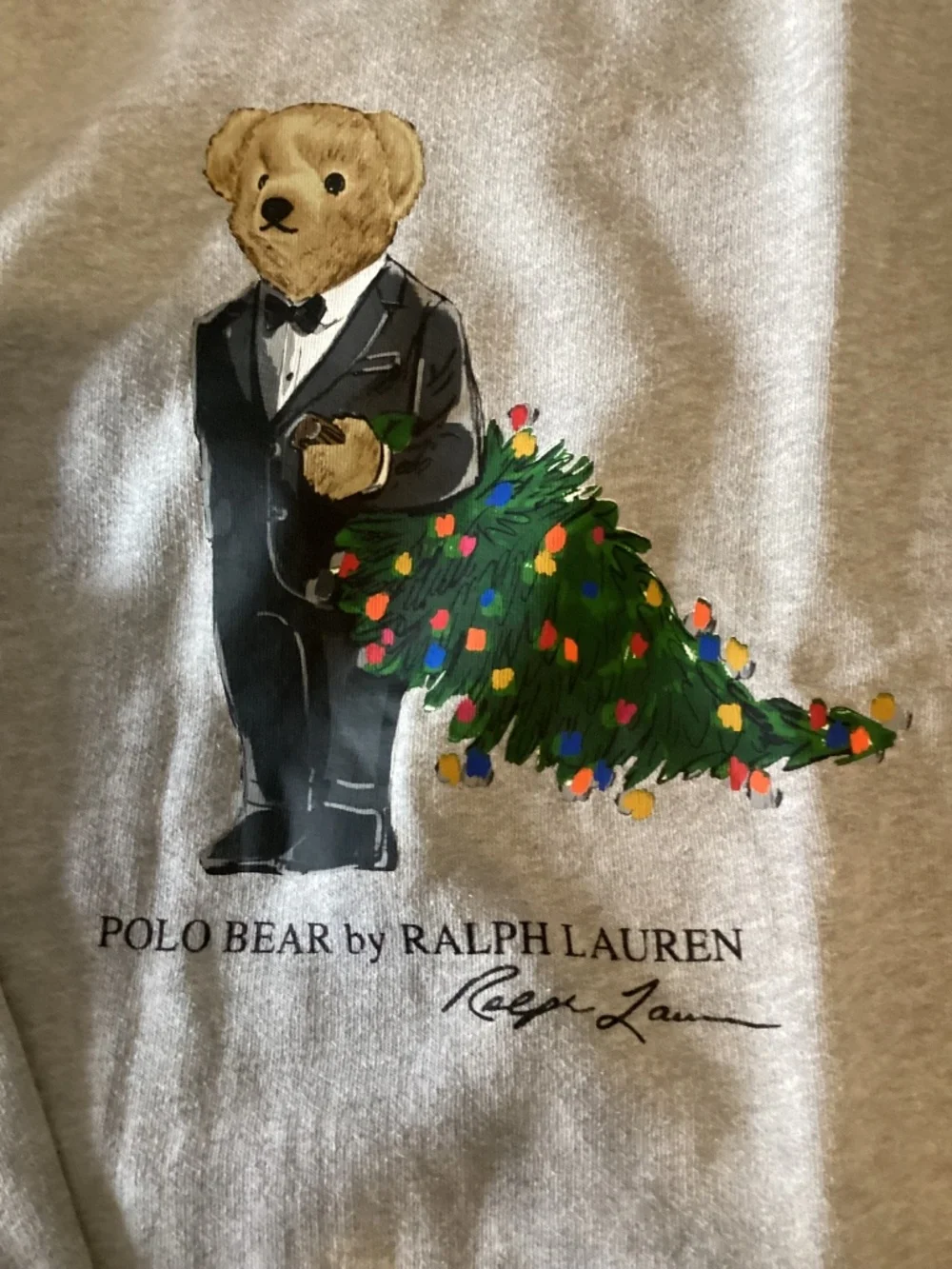 Polo Ralph Lauren boys size 14/16 holiday bear sweatshirt